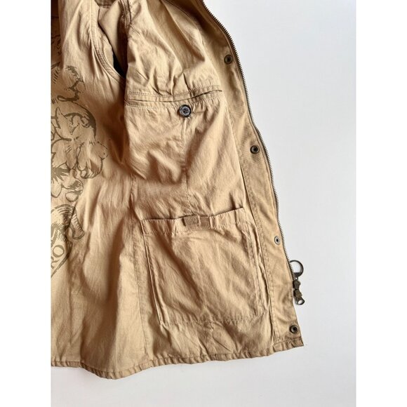 BARBOUR Tan Cotton Washed Twill International Belted Field Jacket, Size 6 - Picture 13 of 16